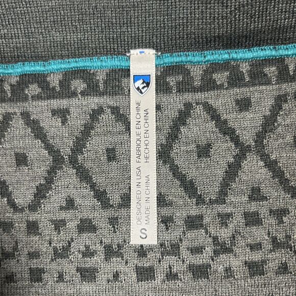 Kuhl Adriana Skirt Womens Small Gray Merino Wool Blend Geometric Stretch Pull On - Picture 2 of 7